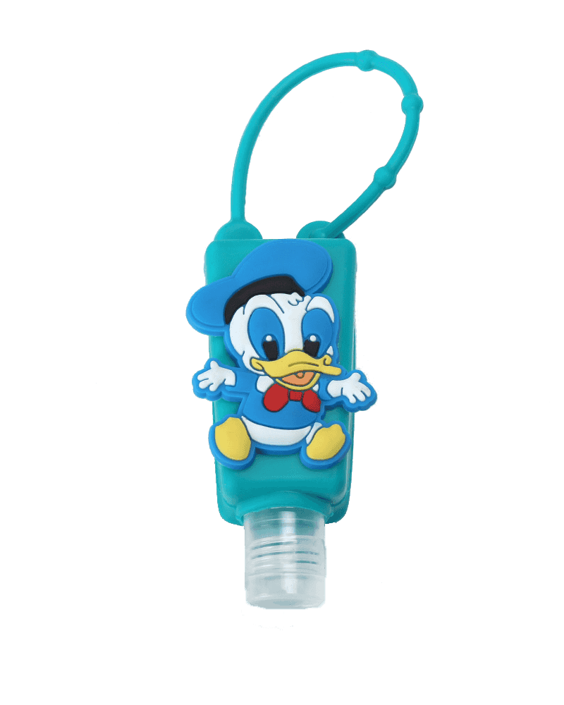 >Portabottiglie disinfettante per mani in silicone Donald Duck